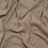 Lightweight Polyester 1x1 Rib Knit - Oatmeal - Deadstock