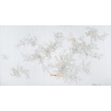 Embroidered and Beaded Tulle Panel with 3D Fabric Flowers - Light Blue, Seafoam and Silver Roses