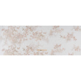 Beaded and Embroidered Tulle with 3D Fabric Flowers - Beige, Pink and White Blossoms