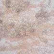 Beaded and Embroidered Tulle with 3D Appliques - Beige and Pink Floral Reflections