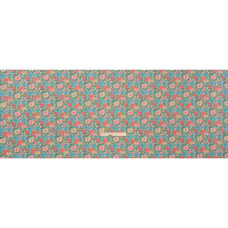 Liberty Fabrics Tana Lawn® - Meadow Song Green - Pink, Blue and Green Flower Field