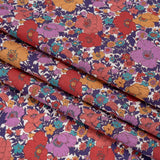 Liberty Fabrics Tana Lawn® - Meadow Song Purple - Golden Yellow, Red and Purple Flower Field