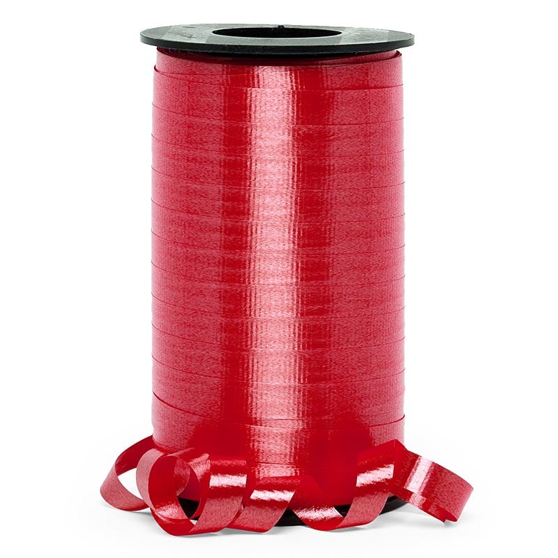 Premium Crimped Curling Ribbon 3/8 '' X 250 yd Red Color 1 / roll