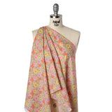 Liberty Fabrics Tana Lawn® - Meadow Song Pink, Yellow and Lime Green Flower Field