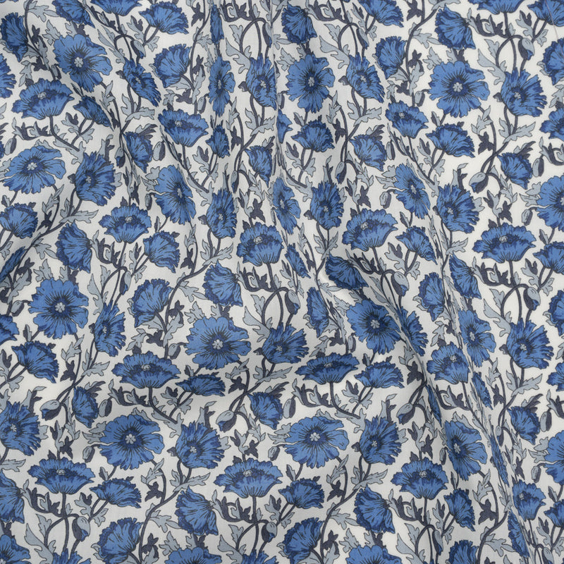 Liberty Fabrics Tana Lawn® - Astell Reece Blue - Blue and White Flower Vines
