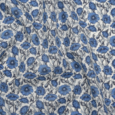 Liberty Fabrics Tana Lawn® - Astell Reece Blue - Blue and White Flower Vines