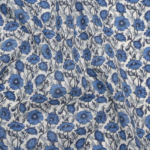Liberty Fabrics Tana Lawn® - Astell Reece Blue - Blue and White Flower Vines