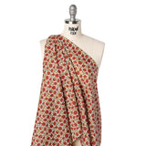 Liberty Fabrics Tana Lawn® - Astell Reece Red - Red and Golden Olive Flower Vines