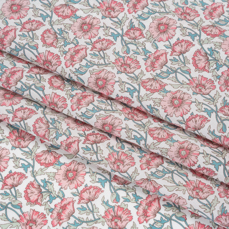 Liberty Fabrics Tana Lawn® - Astell Reece Pink - Baby Pink and Light Green Flower Vines