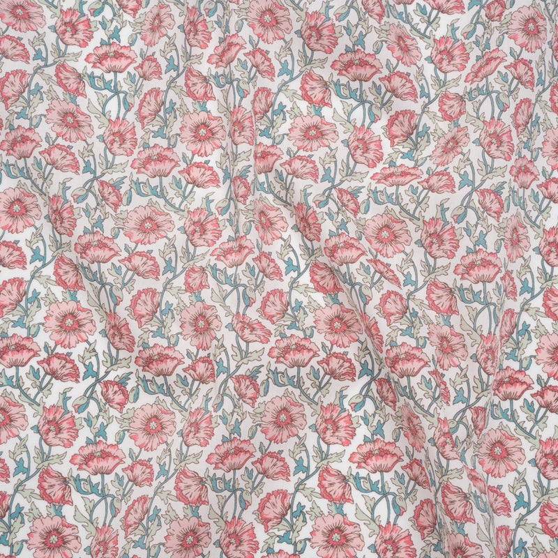 Liberty Fabrics Tana Lawn® - Astell Reece Pink - Baby Pink and Light Green Flower Vines