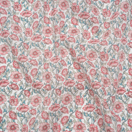 Liberty Fabrics Tana Lawn® - Astell Reece Pink - Baby Pink and Light Green Flower Vines