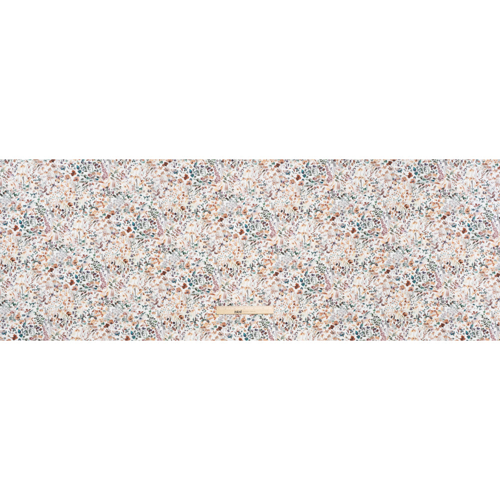Liberty Fabrics Tana Lawn® - Felda Multi Neutral - Brown, Gray and Blue Watercolor Flowers