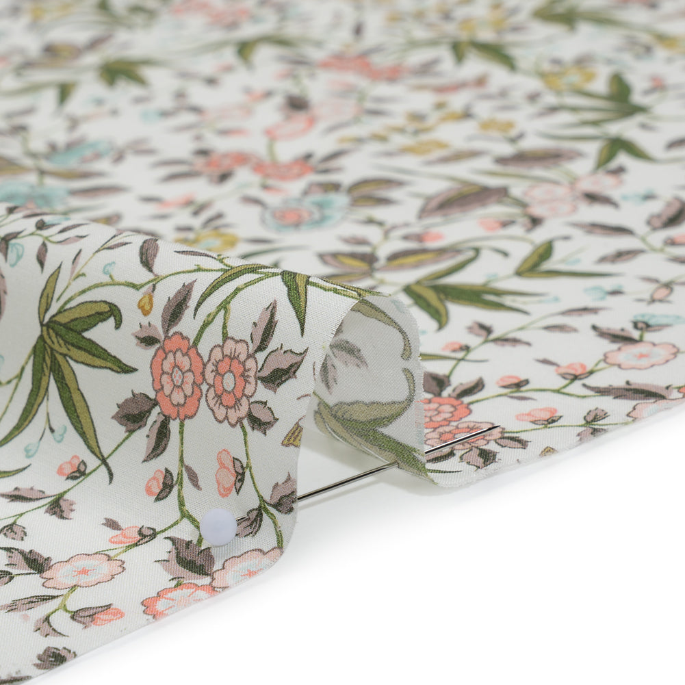 Liberty Fabrics Tana Lawn® - Tapestry Multi Pastel - Light Pink, Green and Yellow Floral and Butterflies