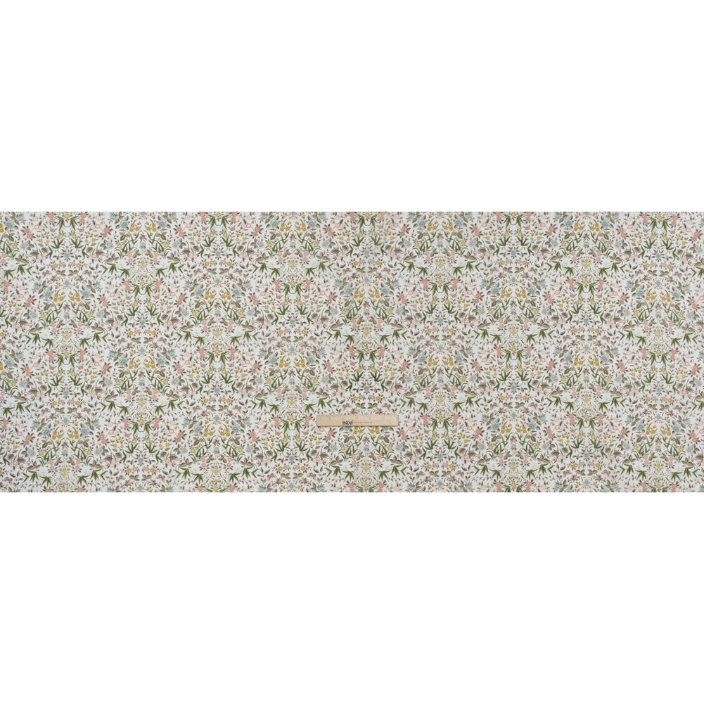 Liberty Fabrics Tana Lawn® - Tapestry Multi Pastel - Light Pink, Green and Yellow Floral and Butterflies