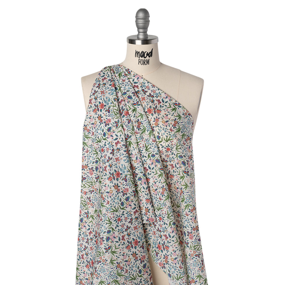 Liberty Fabrics Tana Lawn® - Tapestry Multi Bright - Pink, Green and Blue Floral and Butterflies