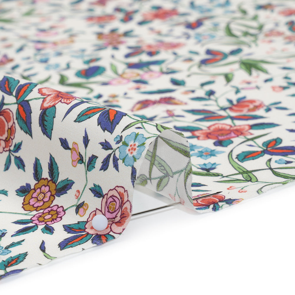 Liberty Fabrics Tana Lawn® - Tapestry Multi Bright - Pink, Green and Blue Floral and Butterflies