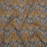 Liberty Fabrics Tana Lawn® - Aubrey Forest Yellow - Yellow and Blue Leafy Floral Chevrons
