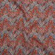 Liberty Fabrics Tana Lawn® - Aubrey Forest Red Burgundy - Red and Light Blue Leafy Floral Chevrons