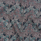 Liberty Fabrics Tana Lawn® - Aubrey Forest Blue - Blue and Orchid Purple Leafy Floral Chevrons