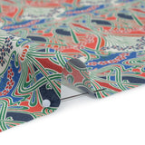 Liberty Fabrics Tana Lawn® - Ianthe Red - Red, Bright Blue and Pink Art Nouveau Floral Trees