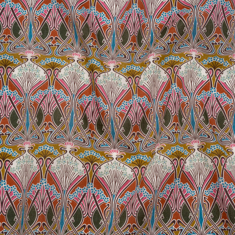 Liberty Fabrics Tana Lawn® - Ianthe Multi Bright - Bright Pink, Sky Blue and Gold Art Nouveau Floral Trees