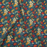 Liberty Fabrics Tana Lawn® - Florence May Dark Blue - Blue, Red and Yellow Wildflower Field