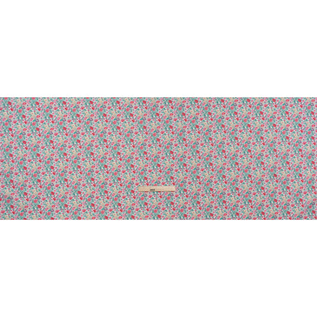 Liberty Fabrics Tana Lawn® - Florence May Pink - Green, Pink and Yellow Wildflower Field