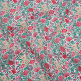 Liberty Fabrics Tana Lawn® - Florence May Pink - Green, Pink and Yellow Wildflower Field