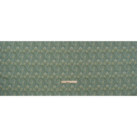 Liberty Fabrics Tana Lawn® - Queen Hera Green - Basil Green and Golden Yellow Field of Feathers