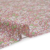Liberty Fabrics Tana Lawn® - Alice W Pink - Baby Pink, Green and White Daisy Flowers