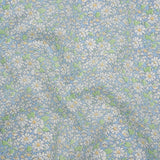 Liberty Fabrics Tana Lawn® - Alice W Blue - Baby Blue, Green and White Daisy Flowers