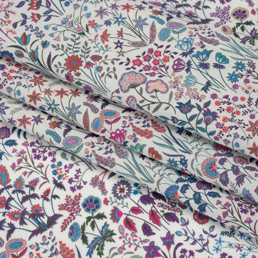 Liberty Fabrics Tana Lawn® - Shepherdly Song Purple - Purple, Blue and Pink Wildflowers