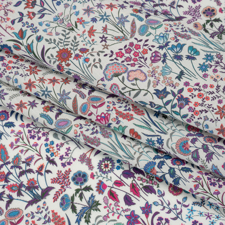 Liberty Fabrics Tana Lawn® - Shepherdly Song Purple - Purple, Blue and Pink Wildflowers