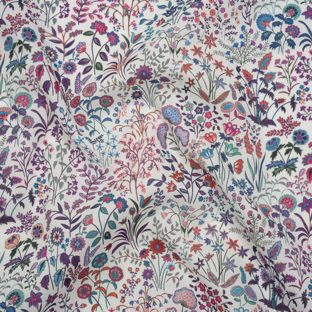Liberty Fabrics Tana Lawn® - Shepherdly Song Purple - Purple, Blue and Pink Wildflowers