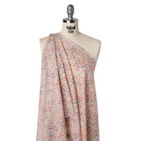 Liberty Fabrics Tana Lawn® - Shepherdly Song Pink - Pink, Peachy Orange and Blue-Gray Wildflowers