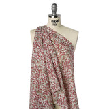 Liberty Fabrics Tana Lawn® - Empress Red - Red and Green Trailing Cherry Blossoms