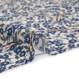 Liberty Fabrics Tana Lawn® - Empress Blue - Blue and Russet Trailing Cherry Blossoms