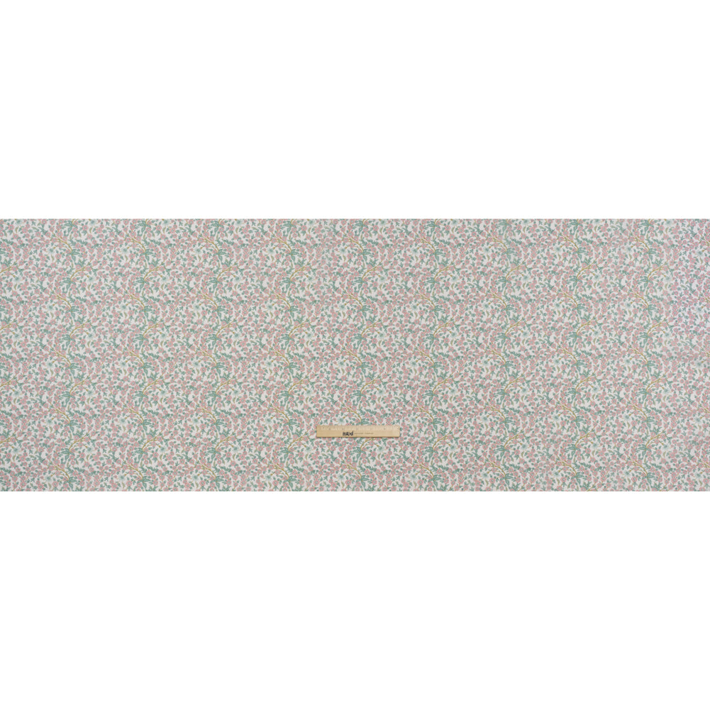 Liberty Fabrics Tana Lawn® - Empress Pink Light - Baby Pink and Mint Green Trailing Cherry Blossoms