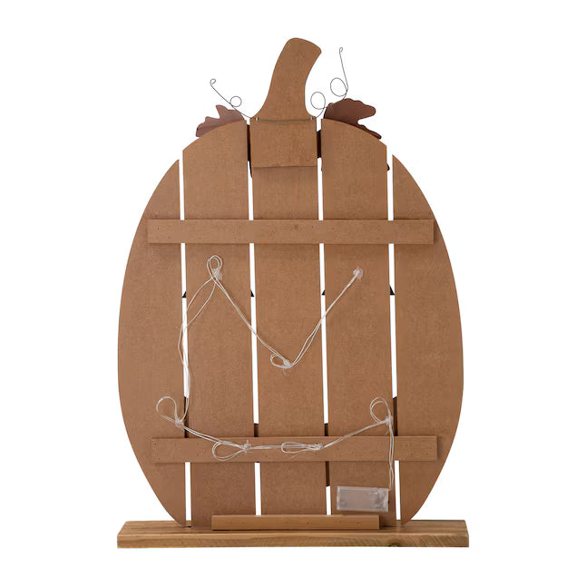 Glitzhome 2.48-ft Lighted Jack-o-lantern Sign Halloween Decoration