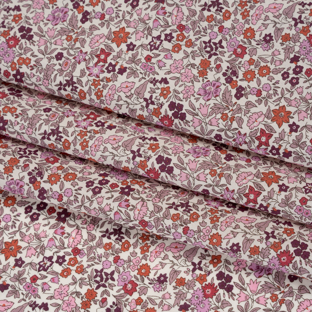 Liberty Fabrics Tana Lawn® - Ava Pink - Pink, Red and Burgundy Florals