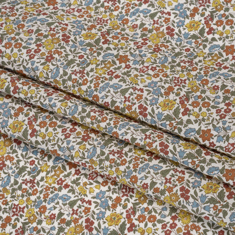 Liberty Fabrics Tana Lawn® - Ava Multi Neutral - Red, Light Blue and Yellow Florals