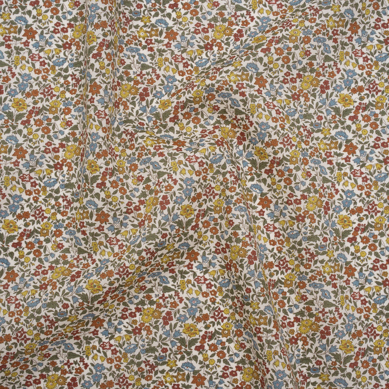 Liberty Fabrics Tana Lawn® - Ava Multi Neutral - Red, Light Blue and Yellow Florals