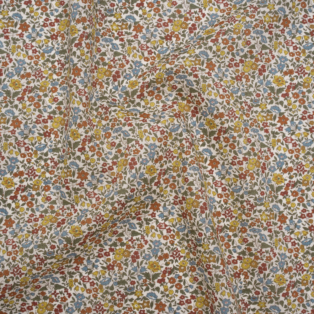 Liberty Fabrics Tana Lawn® - Ava Multi Neutral - Red, Light Blue and Yellow Florals