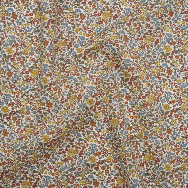 Liberty Fabrics Tana Lawn® - Ava Multi Neutral - Red, Light Blue and Yellow Florals