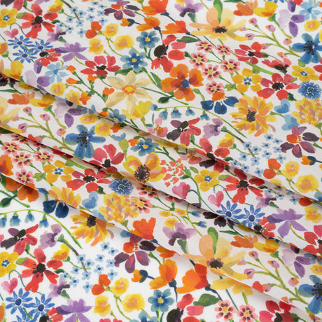 Liberty Fabrics Tana Lawn® - Dreams of Summer Multi Bright - Yellow, Orange and Blue Watercolor Floral