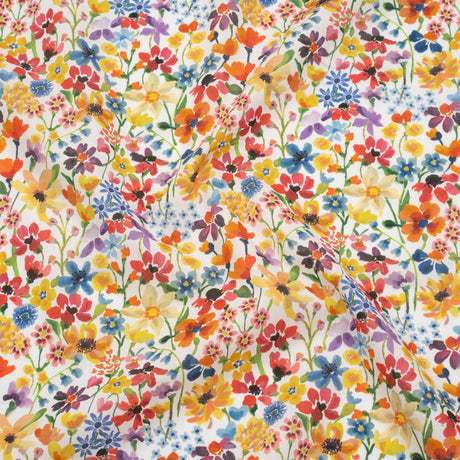 Liberty Fabrics Tana Lawn® - Dreams of Summer Multi Bright - Yellow, Orange and Blue Watercolor Floral