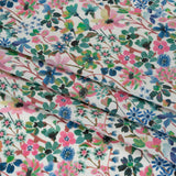 Liberty Fabrics Tana Lawn® - Dreams of Summer Green - Pink, Green and Blue Watercolor Floral