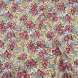 Liberty Fabrics Tana Lawn® - Swirling Petals Purple - Berry Pink, Blue and Yellow Floral