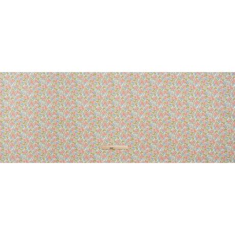 Liberty Fabrics Tana Lawn® - Swirling Petals Light Pink - Baby Pink, Blue and Yellow Green Floral
