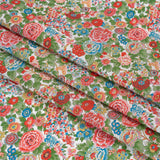 Liberty Fabrics Tana Lawn® - Elysian Day Red - Red, Blue and Green Rosy Blooms